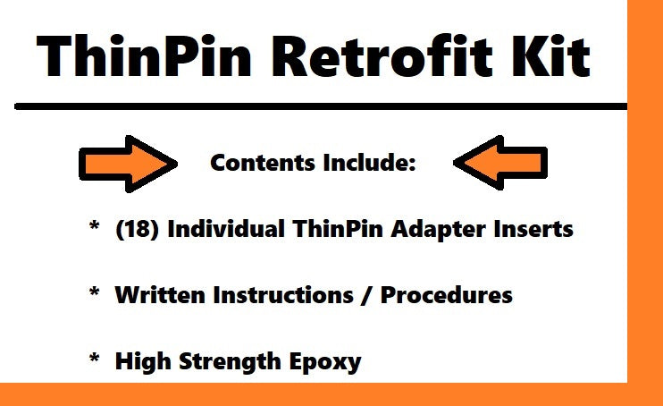 ThinPin  - Flagstick Reducer Insert Kit /  Includes (18) ThinPin - Adapter Flagstick Inserts